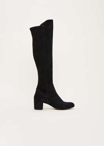 Phase Eight Milly Knee High Boots Black Canada | DLHAMX-401